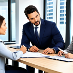 감정평가사의 팀워크와 협업 - **Teamwork & Communication:** "Diverse team of real estate appraisers collaborating around a table r...