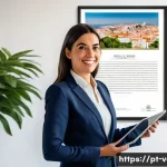 감정평가사의 실무에서 필요한 인증 - **Prompt 1: Certified Professional in Portugal**
"A confident and professional Portuguese real e...